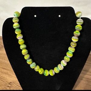 Glass bead necklace